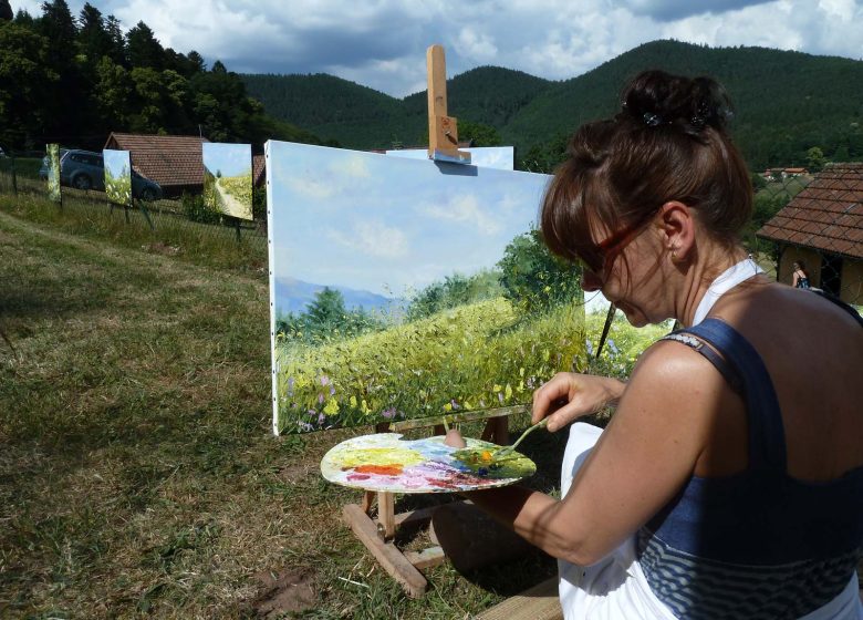 Artistes-peintres et touristes se rencontrent