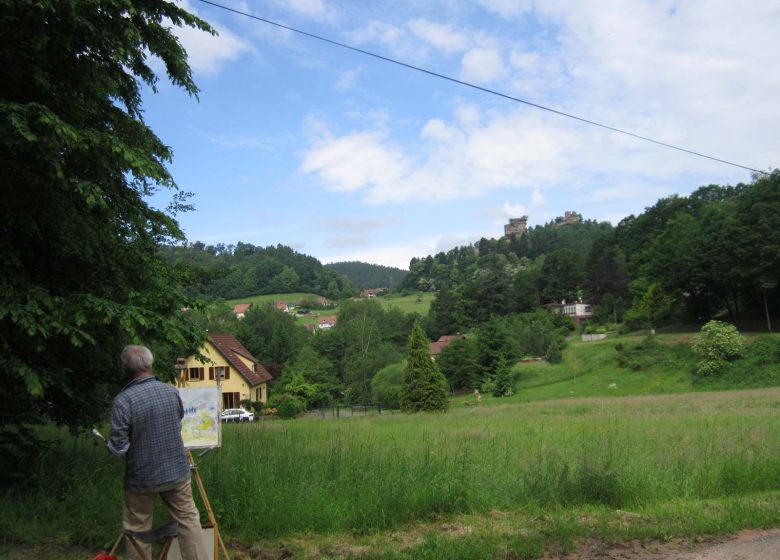 Artistes-peintres et touristes se rencontrent
