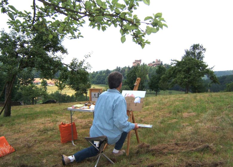 Artistes-peintres et touristes se rencontrent