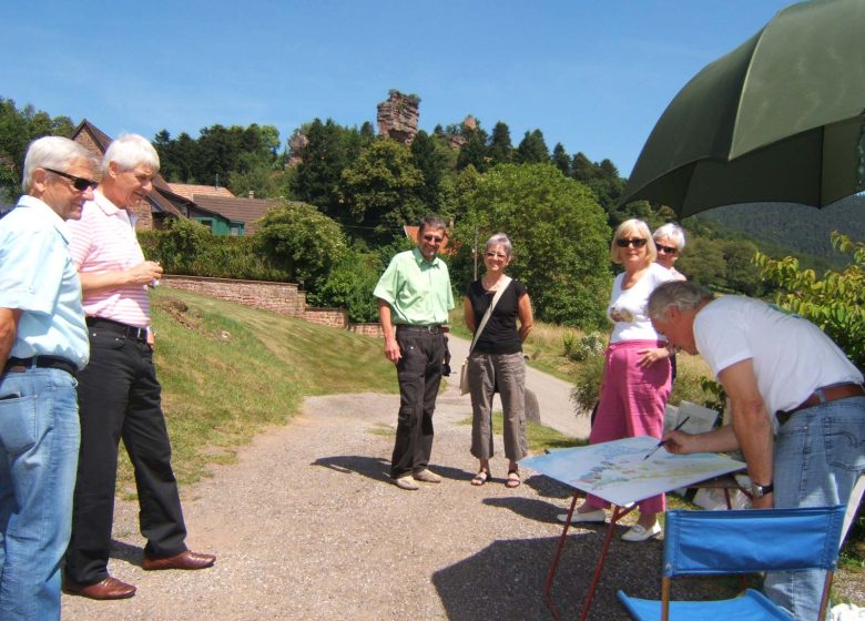 Artistes-peintres et touristes se rencontrent